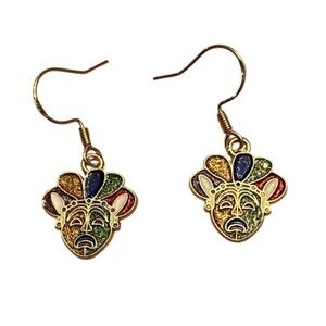 Mardi Gras Theme  Mask Dangle Earrings